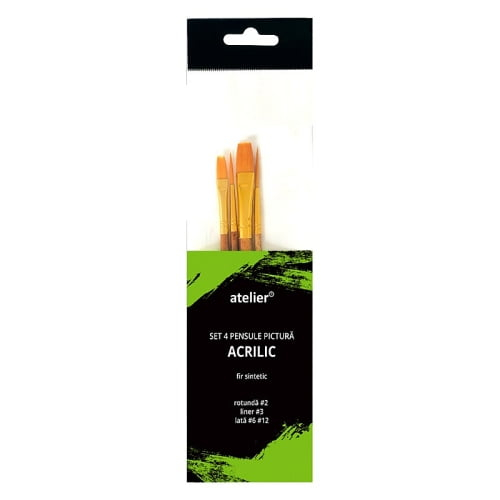 Set 4 pensule Pictura Acrilic fir sintetic AT20024 [1]