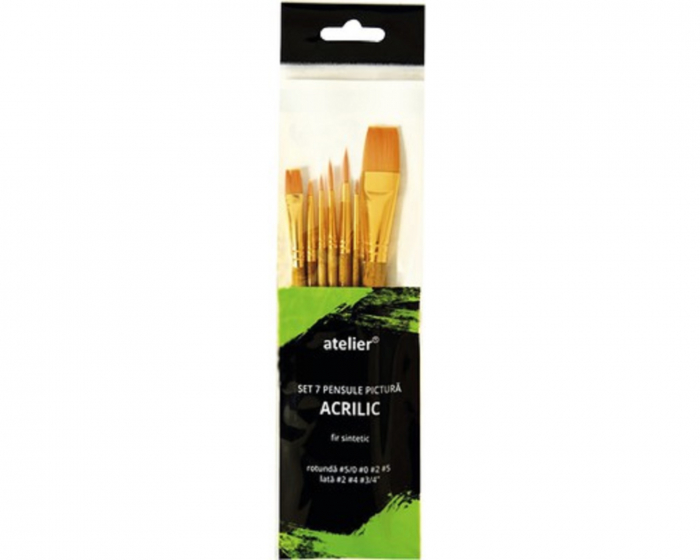 Set 7 pensule Pictura Acrilic fir sintetic AT20041 [1]