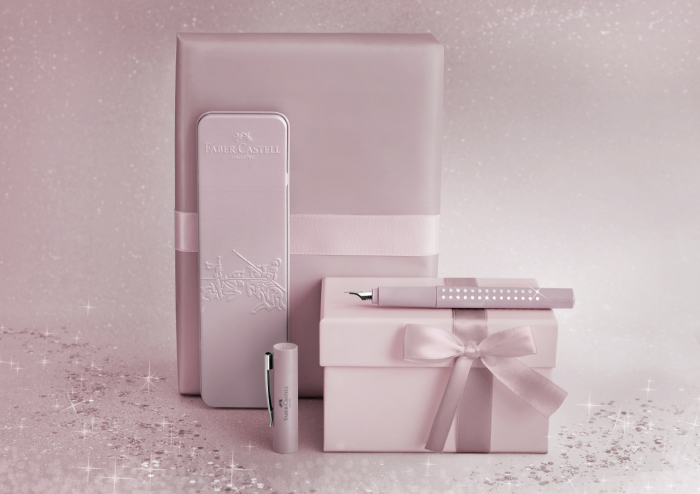 SET CADOU STILOU SPARKLE ROSE METALIC M FABER-CASTELL [4]