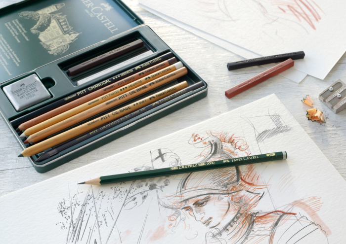 SET PITT MONOCHROME 12 BUC NOU FABER-CASTELL [3]