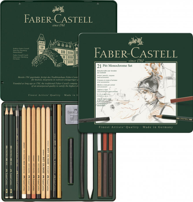 SET PITT MONOCHROME 21 BUC FABER-CASTELL [2]