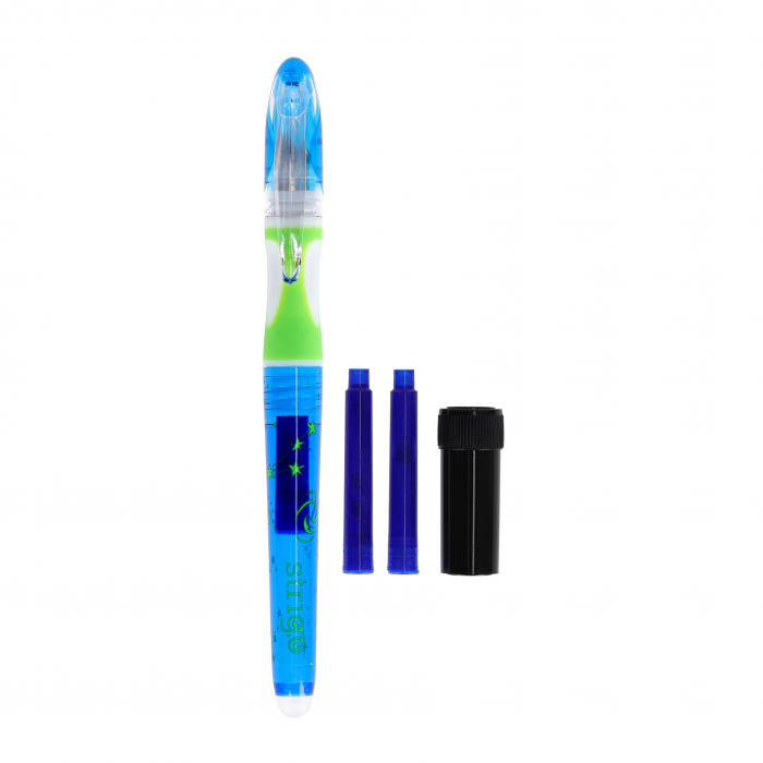 Stilou Strigo cerneala cu stergere + 2 rezerve + dispozitiv curatare, in blister, Cosmos  SSC473 [2]