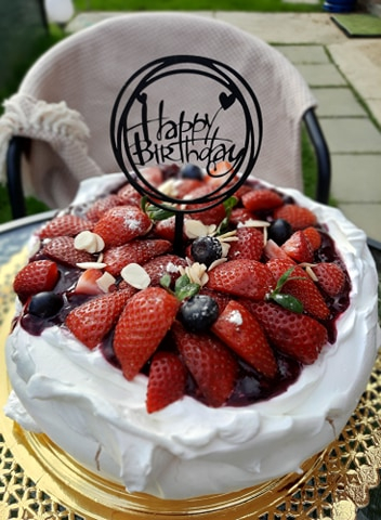 Topper Tort Happy Birthday Acadea MDF Negru [1]