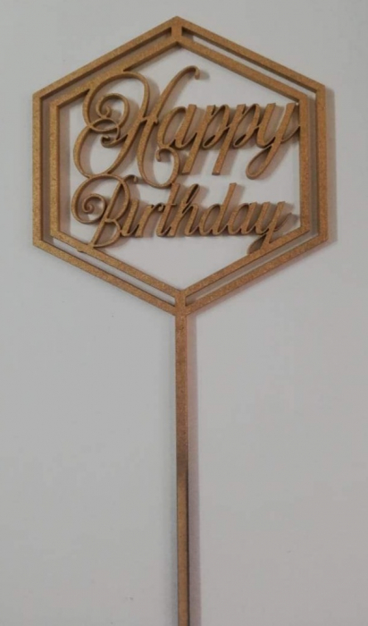 Topper Tort Happy Birthday  hexagon 1 [1]