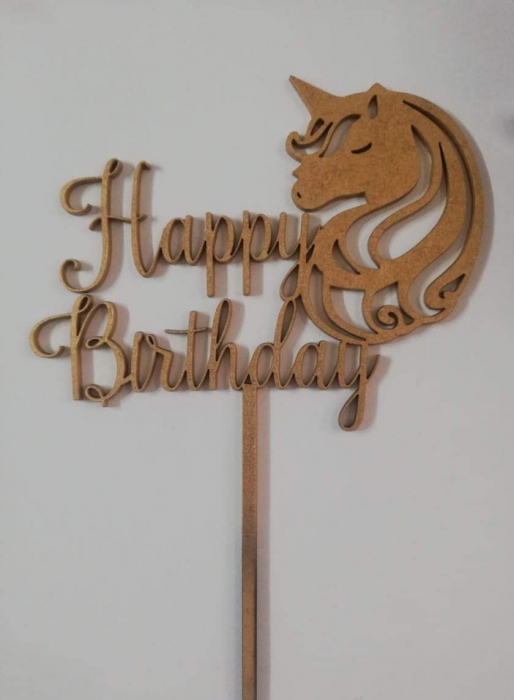 Topper Tort Happy Birthday unicorn [1]