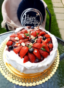 Articole petrecere - Topper Tort Happy Birthday Acadea Acrilic Auriu