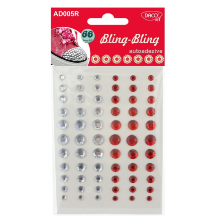 Accesorii craft - AD005R Bling bling diamante roșu DACO