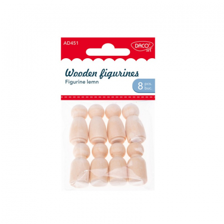 Accesorii Hobby, Craft - Accesorii craft - AD451 Figurine lemn Set 8 DACO