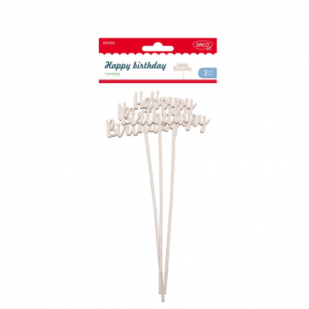 Accesorii Hobby, Craft - Accesorii craft - AD456 Happy birthday topper DACO
