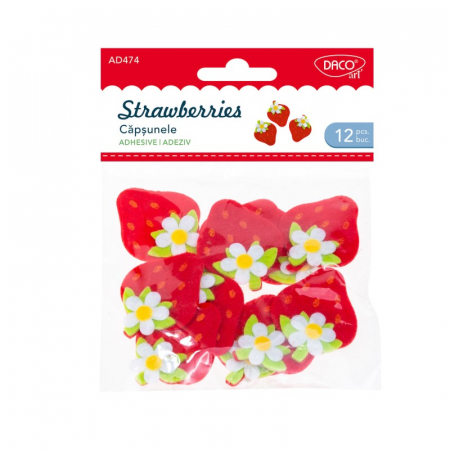 Accesorii Hobby, Craft - Accesorii craft - AD474 Căpșunele Set 12 DACO