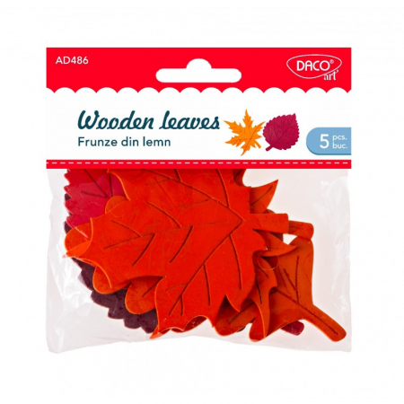 Accesorii Hobby, Craft - Accesorii craft - AD486 Frunze din lemn DACO