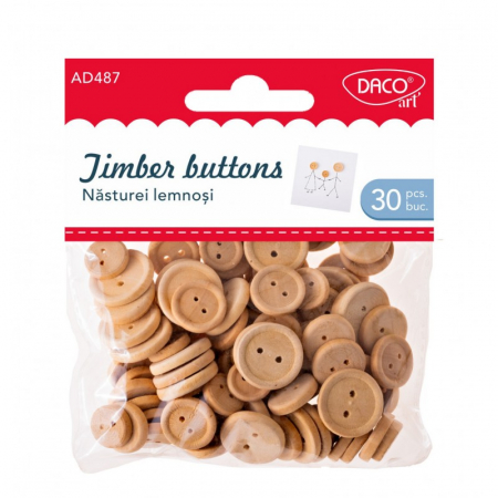 Accesorii Hobby, Craft - Accesorii craft - AD487 Năsturei lemnoși DACO