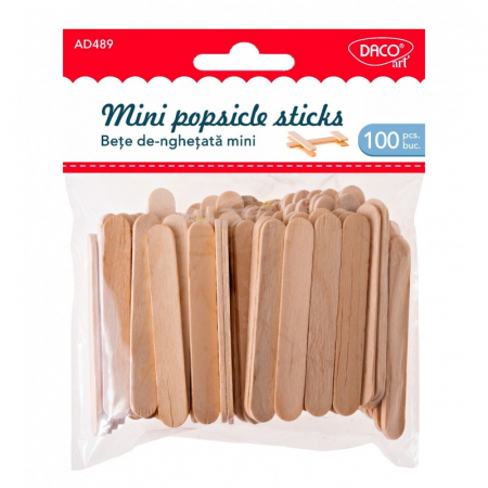 Accesorii Hobby, Craft - Accesorii craft - AD489 Bețe de-nghețată mini DACO