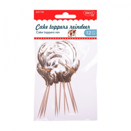 Craciun - Accesorii craft - AD738 Cake toppers ren DACO