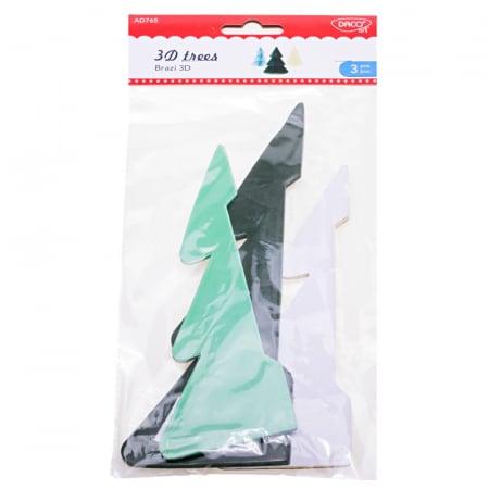 Craciun - Accesorii craft - AD765 Brazi 3D DACO