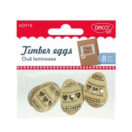 Accesorii Hobby, Craft - Accesorii craft - AD918 Ouă lemnoase DACO