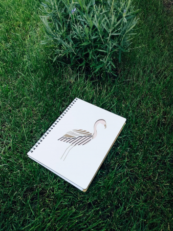 Agende lemn - Agenda a4 mdf decupata flamingo