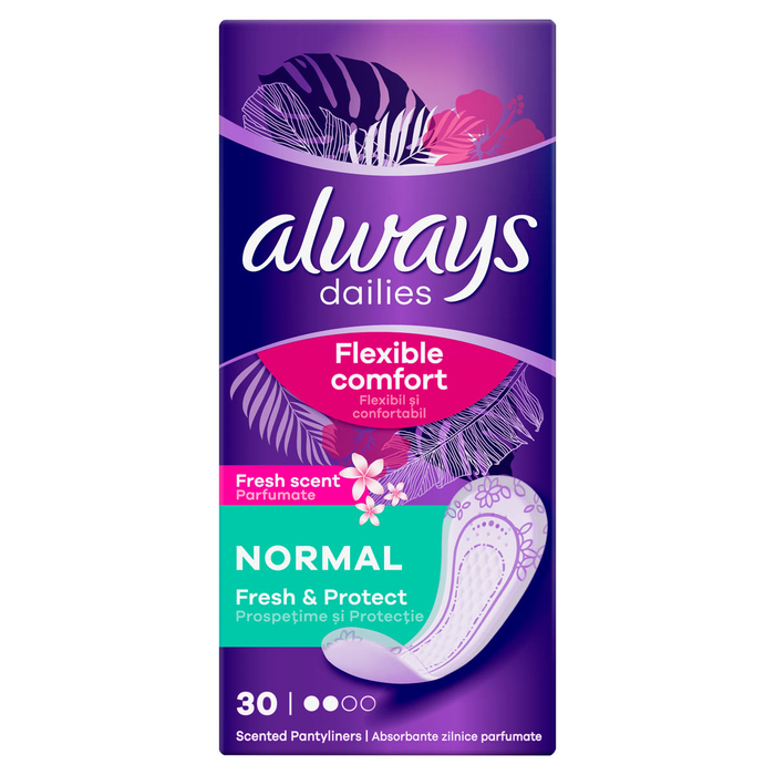 Ingrijire Personala - ALWAYS Dailies Fresh&Protect, absorbante zilnice, Deo, 30 buc