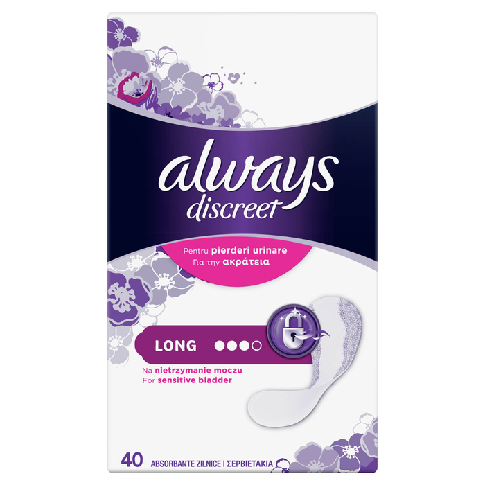 Ingrijire Personala - ALWAYS DISCREET, absorbante zilnice, Large, 40 buc