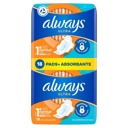 Ingrijire Personala - ALWAYS Duo Ultra, absorbante igienice, marime 1, 18 buc
