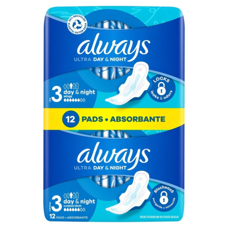 Ingrijire Personala - ALWAYS Duo Ultra Day, absorbante igienice, marime 3, 12 buc
