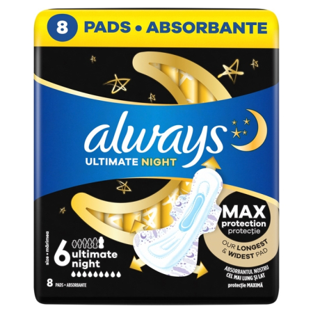 Ingrijire Personala - ALWAYS Ultimate Night, absorbante igienice, marimea 6, 8 buc