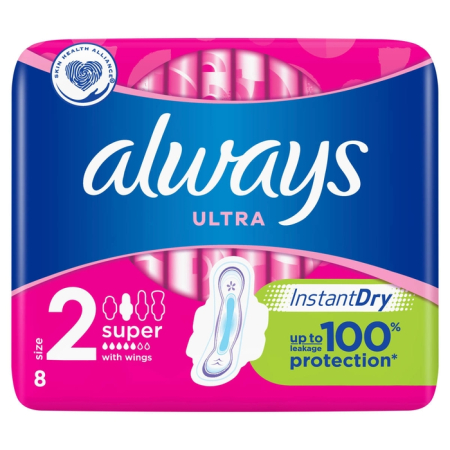 Ingrijire Personala - ALWAYS Ultra Super Plus, absorbante igienice, marime 2, 8 buc