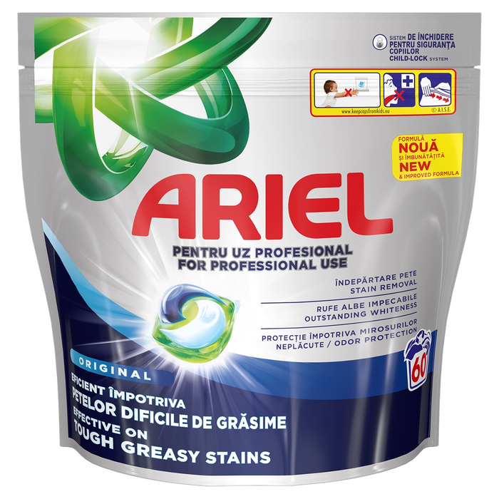 Produse Casa - ARIEL Professional Original, detergent automat de rufe, capsule, 60 buc