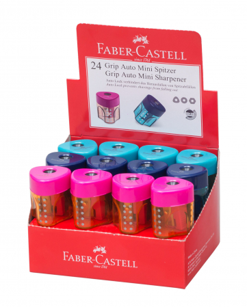 Ascutitoare simpla cu container Grip. Din plastic, pentru creioane grafit si colorate, standard. [1]