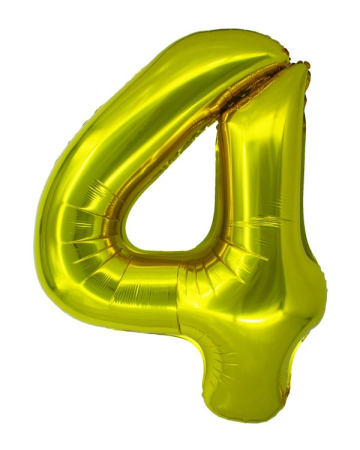 Balon folie Cifra 100 cm Auriu [4]