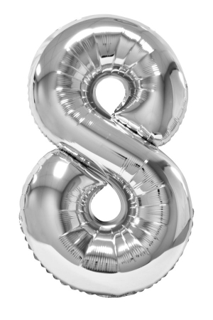 Balon folie Cifra 85 cm Argintiu DACO [8]
