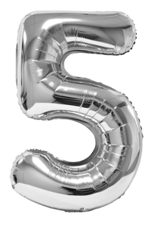 Balon folie Cifra 85 cm Argintiu DACO [5]