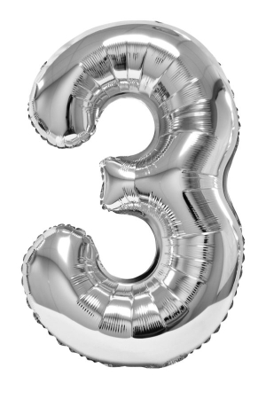 Balon folie Cifra 85 cm Argintiu DACO [3]