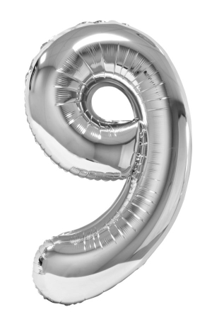 Balon folie Cifra 85 cm Argintiu DACO [9]