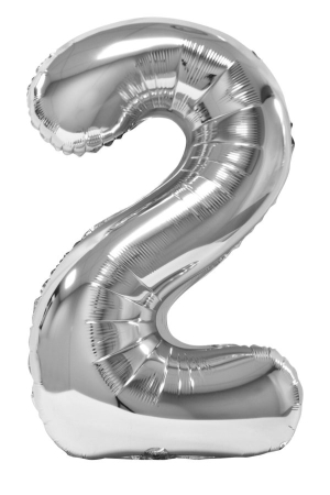 Balon folie Cifra 85 cm Argintiu DACO [2]