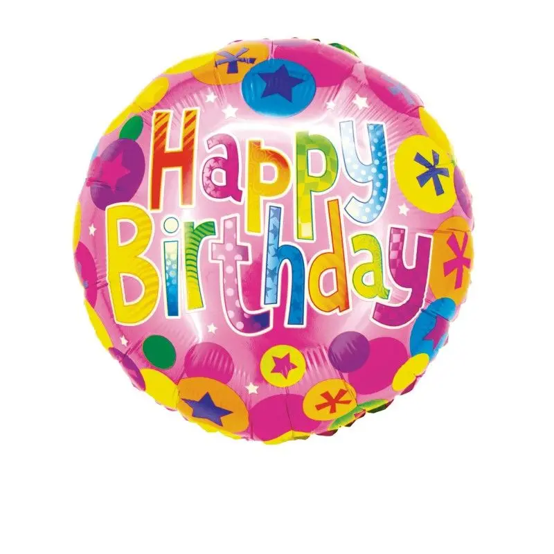 Baloane Folie - Balon folie Happy Birthday, roz, 46cm,