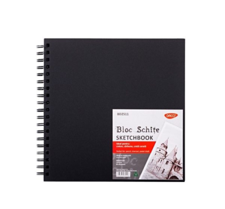 Blocuri foi Negre - Bloc 25×25 schițe 80 file