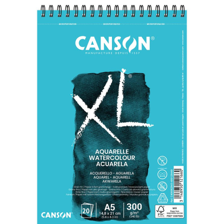 Grafica - Bloc Canson XL Aquarelle  A5, 20 de coli, 300 g/m².