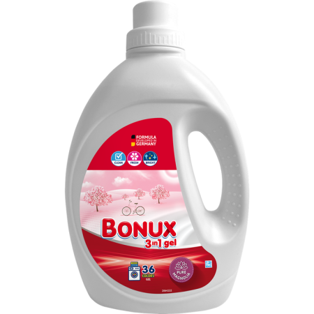 Detergenti - BONUX 3 in 1 Pure Magnolia, detergent automat de rufe, gel, 36 spalari, 1.8 l