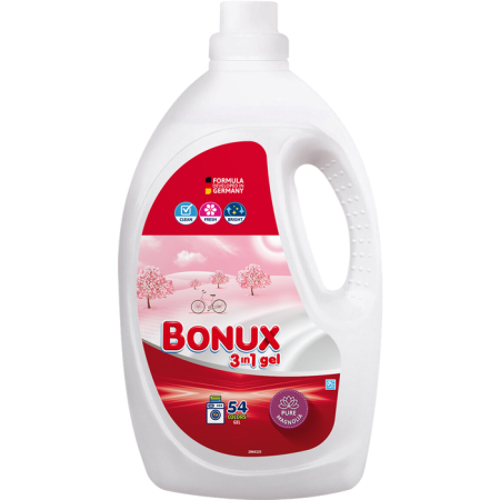 Detergenti - BONUX 3 in 1 Pure Magnolia, detergent automat de rufe, gel, 54 spalari, 2.7 l