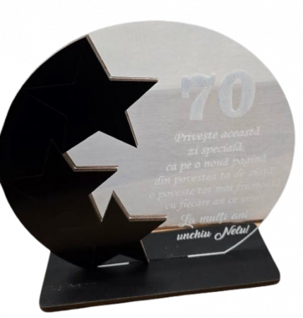 Trofee/ plachete - Cadou aniversar memorabil: Plachetă personalizată cu varsta