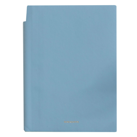 Caiete Speciale - Deli Caiet de birou A5 112 pagini 80g cu copertă din piele albastru