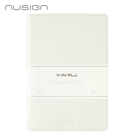 Agende si jurnale - Caiet birou A5 96F  coperta imitatie piele ALB Deli -