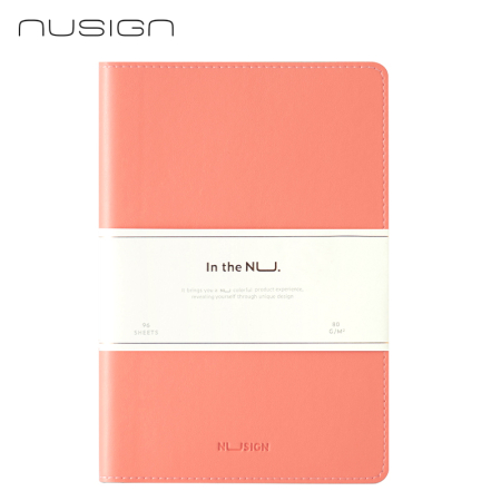 Caiet birou A5 96F  coperta imitatie piele Roz Deli -