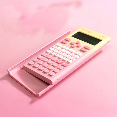 Accesorii birou - Calculator stiintific 12dig 300f Deli, Roz degrade