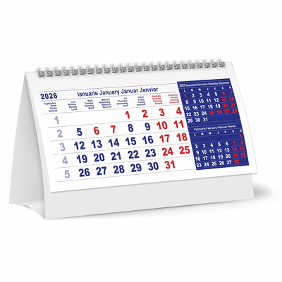 Calendare si Agende 2025 - Calendar de birou triptic 2026