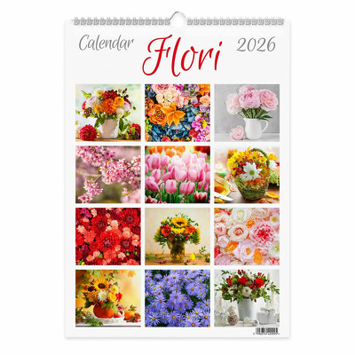 Calendare si Agende 2025 - Calendar perete 2026 Flori