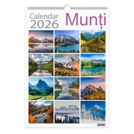 Calendare si Agende 2025 - Calendar perete 2026 Munti