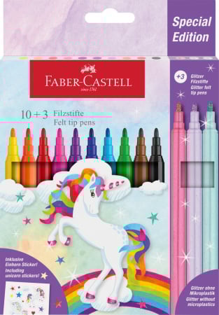 Markere si Carioci - CARIOCA 10+3 CULORI UNICORNI FABER-CASTELL