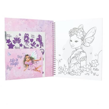 Carte de colorat cu paiete Fairy Love fluture [2]